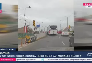 Bus de turismo choca en ingreso al aeropuerto Jorge Chávez