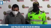 Cae policía con 30 kilos de droga - Noticias de PNP