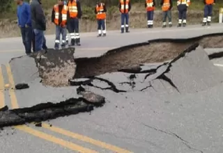 Cajabamba: rehabilitación de vía afectada por sismo tardará varios días