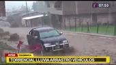 Cajamarca: Lluvia torrencial arrastró vehículos  - Noticias de lluvia