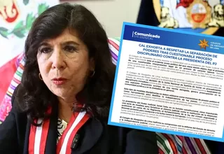 CAL respalda a pdta. del PJ y cuestiona proceso de JNJ