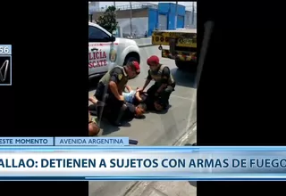 Callao: Capturan a sujetos con armas de fuego en la avenida Argentina