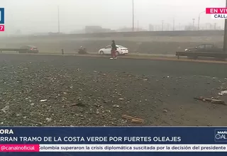 Callao: Cierran tramo de la Costa Verde por oleajes