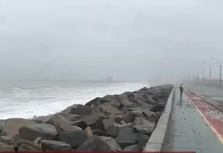 Callao: Un tramo de la Costanera fue cerrado por presencia de fuertes oleajes