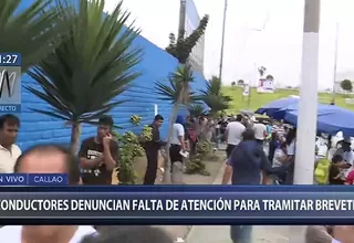 Conductores denuncian falta de atención en trámite de brevetes en el Callao