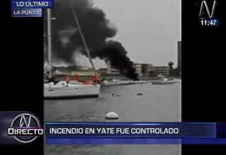 Callao: controlan incendio de yate en La Punta