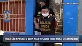 Policía capturó a tres sujetos que portaban una mini uzi en el Callao - Noticias de delincuencia