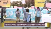 Callao: Trabajadores de limpieza exigen ser vacunados contra la COVID-19 - Noticias de limpieza