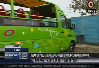 Callao: vecinos alertan de unidad de Green Bus en centro de acopio