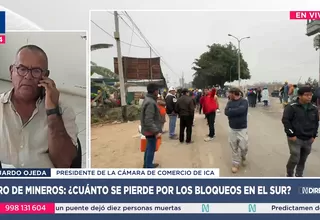 Cámara de Comercio de Ica: Bloqueos mineros provocan pérdidas y caos en el sector agrícola