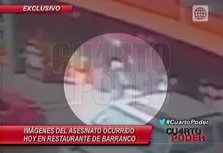 Cámara de seguridad muestra el instante del crimen en restaurante de Barranco