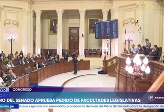 Senado aprueba facultades legislativas al Gobierno en seguridad ciudadana y fenómeno El Niño