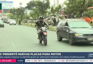 Ministerio de Transportes anunció cambios para las placas de motos y mototaxis