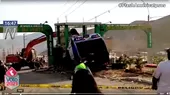 Camión de basura se empotró contra caseta en Jicamarca - Noticias de camion-frigorifico