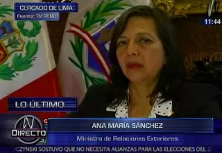 Canciller Sánchez: “La frontera terrestre está fijada desde 1929"