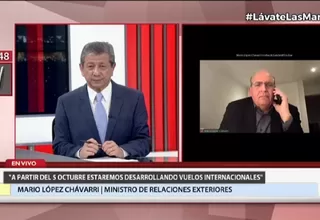 Canciller sobre reinicio de vuelos internacionales: Por el momento ni a Estados Unidos ni a Europa