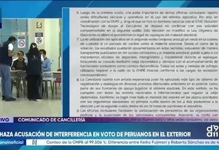 Cancillería defiende proceso electoral realizado en el exterior