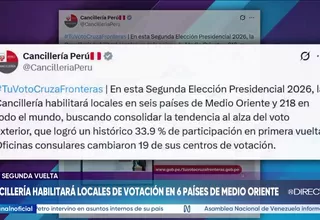 Cancillería habilita siete locales de votación en Medio Oriente