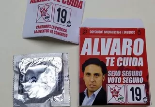 Candidato regala condones con el lema "sexo seguro, voto seguro"