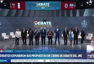 Candidatos expusieron sus propuestas en cierre de debate del JNE