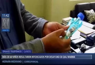 Cañete: Al menos 60 niños intoxicados tras ingerir desayuno de Qali Warma