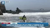 Cañete: Surfistas aprovechan oleaje anómalo en playa Cerro Azul - Noticias de oleaje