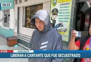 Cantante de cumbia fue liberado tras estar secuestrado seis horas