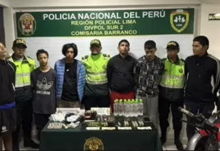 Capturan a banda de microcomercialización de drogas en Barranco