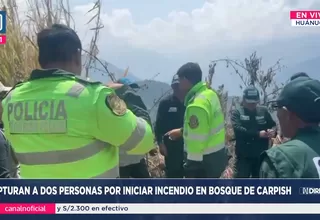 Capturan a dos personas por iniciar incendio en bosque de Carpish