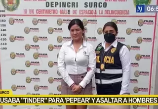 Surco: Mujer usaba Tinder para pepear y asaltar a sus citas 