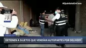 Carabayllo: Capturan a hombres que vendían autopartes por delivery - Noticias de autopartes