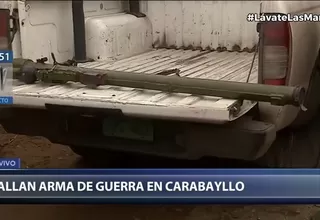 Carabayllo: Hallan arma de guerra que era transportada en mototaxi