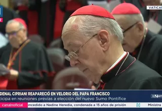 Cardenal Cipriani reapareció en velorio del papa Francisco