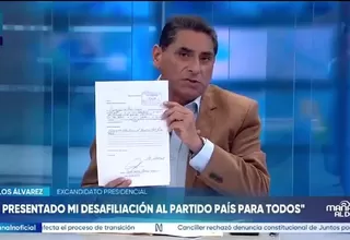 Carlos Álvarez renuncia a País para Todos por discrepancias internas