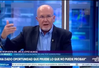 Carlos Bruce afirma que Rafael López Aliaga estaría impedido de postular a la Alcaldía de Lima