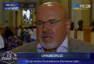 Carlos Bruce espera que el próximo jefe de Gabinete "no sea confrontacional"