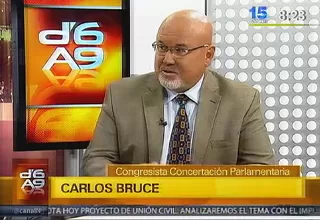 Carlos Bruce: Insultos de Bambarén reflejan su odio y homofobia