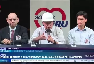Carlos Bruce presenta a candidatos de Somos Perú para Lima Centro y plantea una ciudad con servicios descentralizados