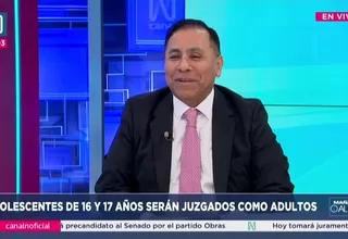 Carlos Caro plantea penales o pabellones especiales para adolescentes con delitos graves