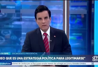Carlos Espá critica marchas convocadas por Juntos por el Perú