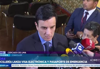 Canciller Carlos Espá: Perú respetará asilo de Betssy Chávez y decisión del Poder Judicial