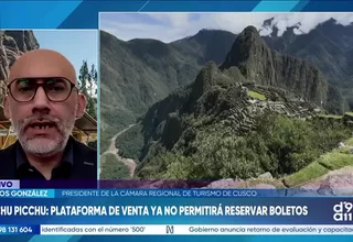 Carlos González respalda cambio en plataforma de venta de boletos a Machu Picchu