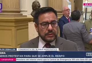 Carlos Zeballos rechaza nueva ampliación del Reinfo por cinco años