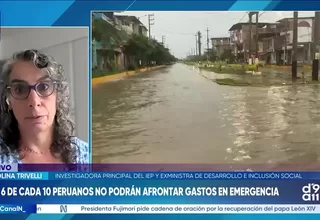 Carolina Trivelli pide al Estado preparar ayudas económicas ante posibles desastres naturales