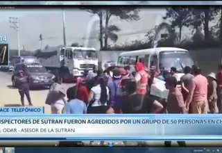 Carretera Central: transportistas informales agreden a inspectores de Sutran