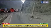 Carretera Central: Desprendimiento de rocas en algunos tramos tras sismo - Noticias de rosario-central