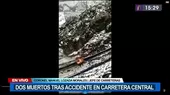 Carretera Central: Dos muertos y tres heridos tras accidente vehicular - Noticias de rosario-central