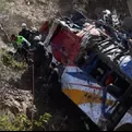 Matucana: Se eleva a 34 la cifra de fallecidos y a 21 la de heridos tras volcadura de bus