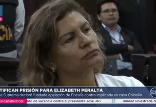 Caso Chibolín: ratifican prisión preventiva a Elizabeth Peralta