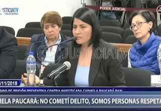 Carmela Paucará: Yo no he cometido ni un delito, testigo protegido miente